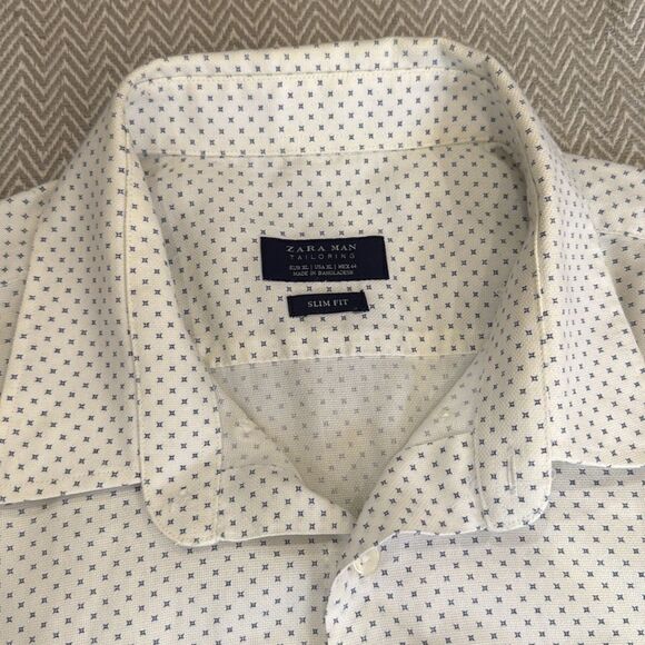 Zara Men Tailoring Slim Fit Long Sleeve Button Up Size XL - Picture 2 of 2